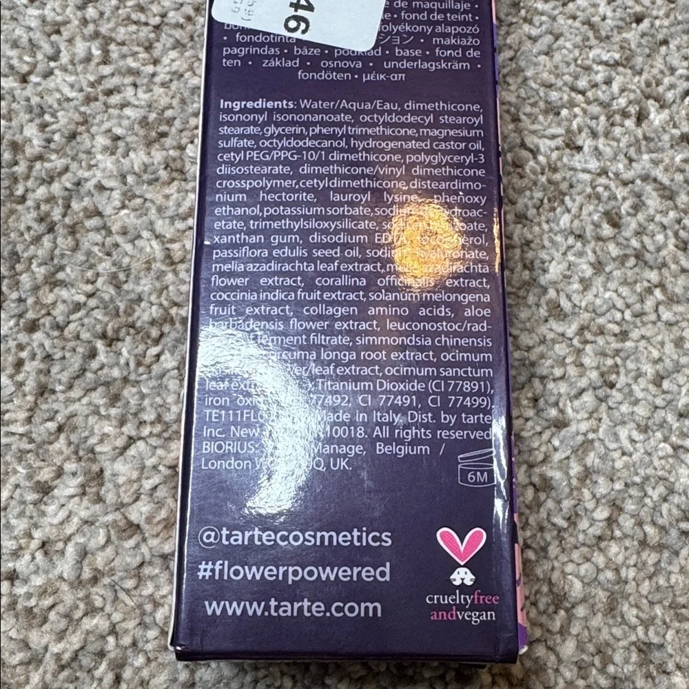 Tarte Maracuja Tinted Hydrator 61H Mahogany Full Size NWT Vegan Foundation